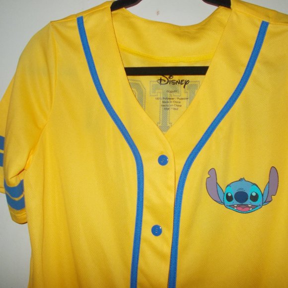 Disney Stitch Jersey Yellow/Blue Size Large - Picture 3 of 6